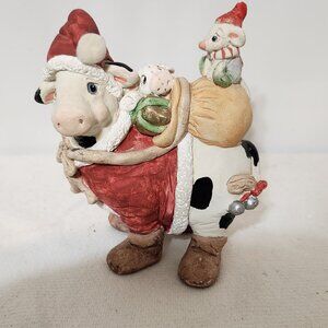 RARE VTG -DREAMSICLES Cast Art "Santa Cow" Cherub Figurine
